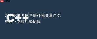 怎么配置系统全局环境变量白名单防止参数污染风险