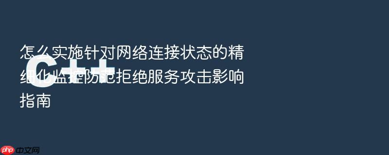怎么实施针对网络连接状态的精细化监控防范拒绝服务攻击影响指南