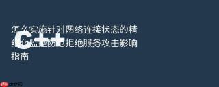 怎么实施针对网络连接状态的精细化监控防范拒绝服务攻击影响指南