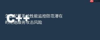 怎么配置系统性能监控防范潜在的拒绝服务攻击风险