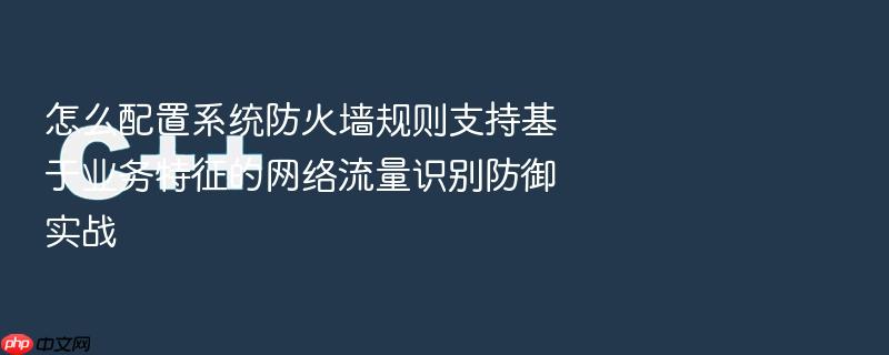 怎么配置系统防火墙规则支持基于业务特征的网络流量识别防御实战