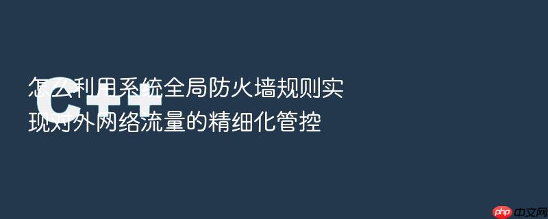 怎么利用系统全局防火墙规则实现对外网络流量的精细化管控