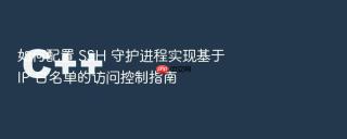如何配置 ssh 守护进程实现基于 ip 白名单的访问控制指南