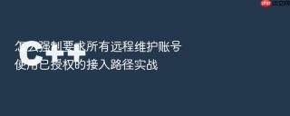 怎么强制要求所有远程维护账号使用已授权的接入路径实战