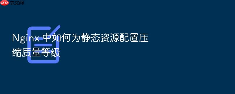 nginx 中如何为静态资源配置压缩质量等级