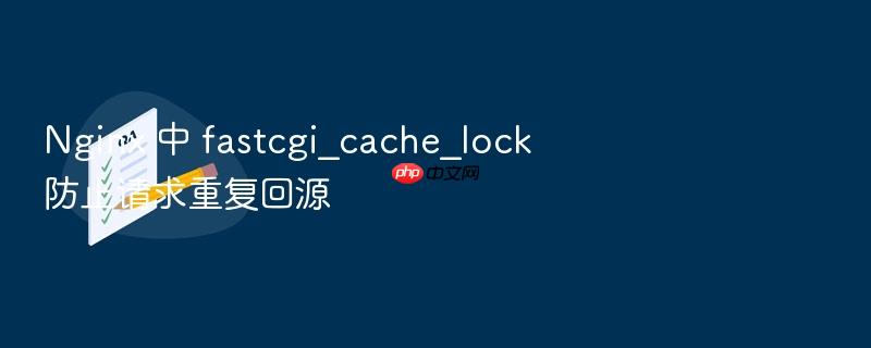 nginx 中 fastcgi_cache_lock 防止请求重复回源