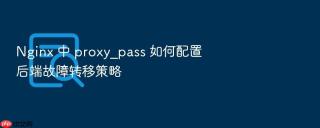 nginx 中 proxy_pass 如何配置后端故障转移策略
