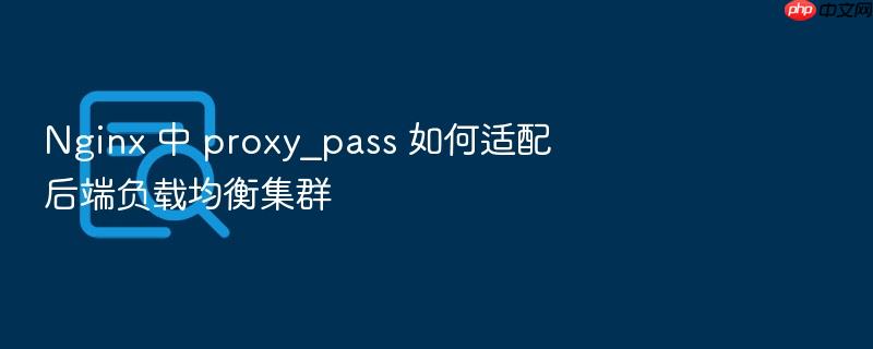 nginx 中 proxy_pass 如何适配后端负载均衡集群