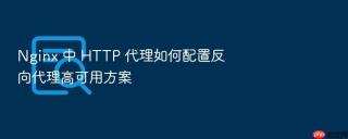 Nginx 中 HTTP 代理如何配置反向代理高可用方案