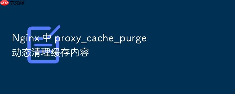 nginx 中 proxy_cache_purge 动态清理缓存内容