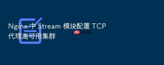nginx 中 stream 模块配置 tcp 代理高可用集群