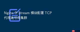 Nginx 中 Stream 模块配置 TCP 代理高可用集群