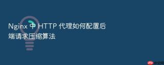 nginx 中 http 代理如何配置后端请求压缩算法