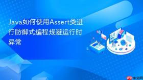java如何使用assert类进行防御式编程规避运行时异常