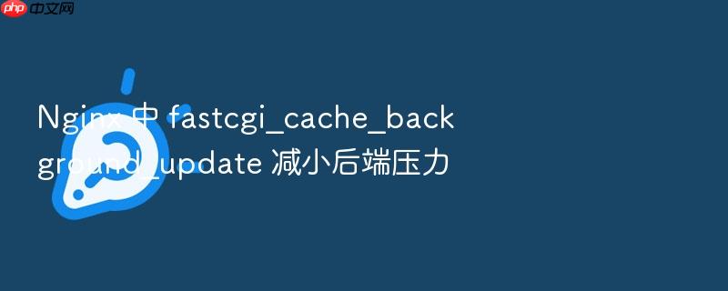 nginx 中 fastcgi_cache_background_update 减小后端压力