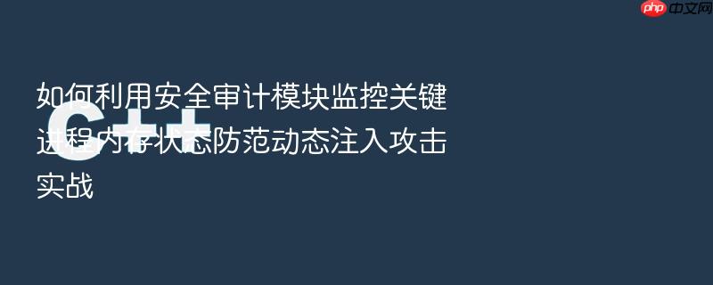 如何利用安全审计模块监控关键进程内存状态防范动态注入攻击实战