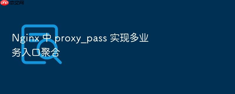 nginx 中 proxy_pass 实现多业务入口聚合