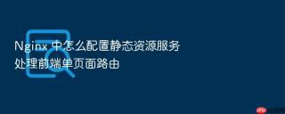 nginx 中怎么配置静态资源服务处理前端单页面路由