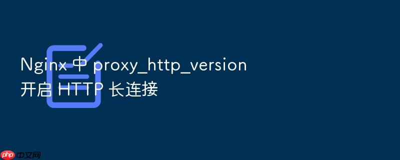 nginx 中 proxy_http_version 开启 http 长连接