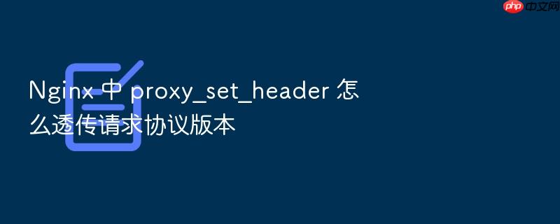 nginx 中 proxy_set_header 怎么透传请求协议版本