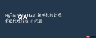 nginx 中 ip hash 策略如何处理多级代理转发 ip 问题