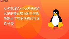 如何配置calico网络插件的ipip模式解决跨三层物理路由下容器网络的连通性卡顿