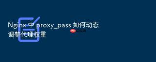 nginx 中 proxy_pass 如何动态调整代理权重