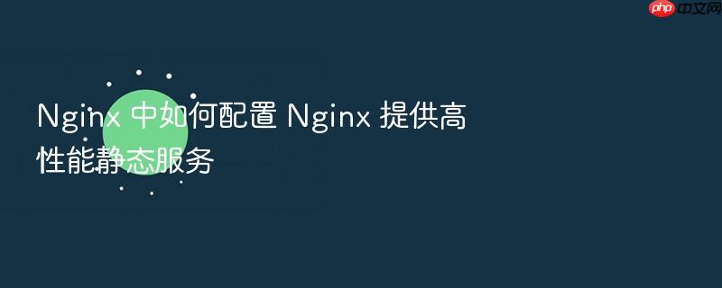nginx 中如何配置 nginx 提供高性能静态服务