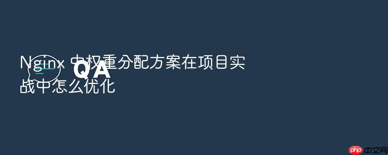nginx 中权重分配方案在项目实战中怎么优化