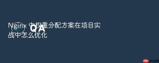 nginx 中权重分配方案在项目实战中怎么优化