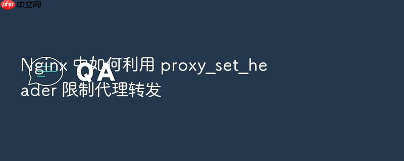 nginx 中如何利用 proxy_set_header 限制代理转发
