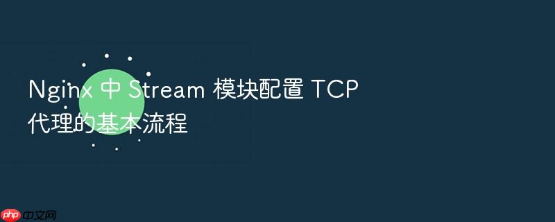 nginx 中 stream 模块配置 tcp 代理的基本流程
