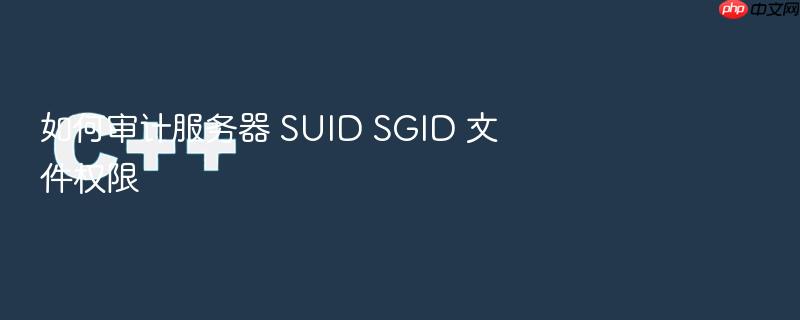 如何审计服务器 suid sgid 文件权限