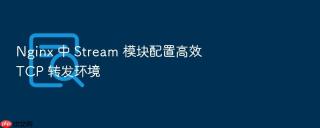 nginx 中 stream 模块配置高效 tcp 转发环境