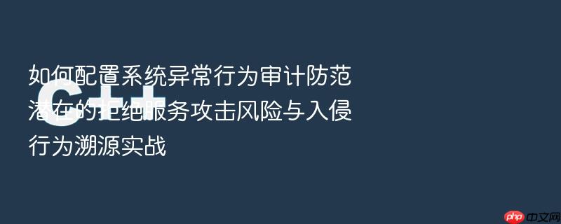 如何配置系统异常行为审计防范潜在的拒绝服务攻击风险与入侵行为溯源实战
