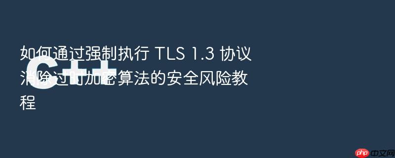 如何通过强制执行 tls 1.3 协议消除过时加密算法的安全风险教程