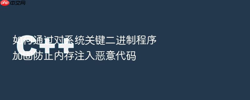 如何通过对系统关键二进制程序加固防止内存注入恶意代码