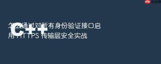 怎么通过对所有身份验证接口启用 https 传输层安全实战