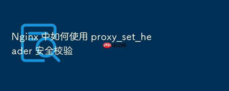 nginx 中如何使用 proxy_set_header 安全校验