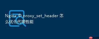 nginx 中 proxy_set_header 怎么优化代理性能