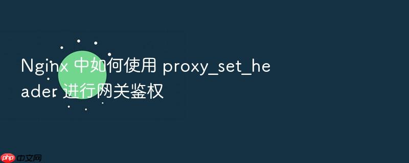 nginx 中如何使用 proxy_set_header 进行网关鉴权