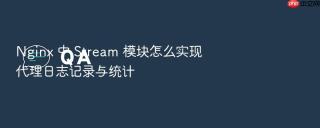 Nginx 中 Stream 模块怎么实现代理日志记录与统计