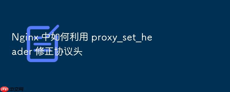 nginx 中如何利用 proxy_set_header 修正协议头