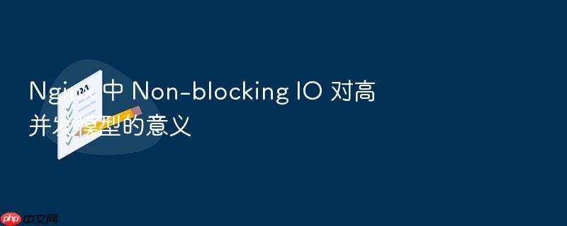 nginx 中 non-blocking io 对高并发模型的意义