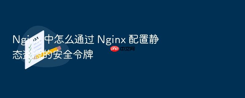 nginx 中怎么通过 nginx 配置静态资源的安全令牌