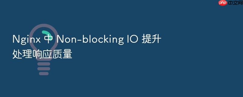 nginx 中 non-blocking io 提升处理响应质量