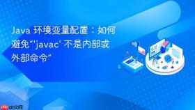 Java 环境变量配置：如何避免“‘javac’ 不是内部或外部命令”
