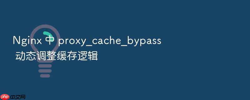 nginx 中 proxy_cache_bypass 动态调整缓存逻辑