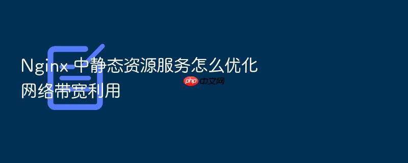 nginx 中静态资源服务怎么优化网络带宽利用