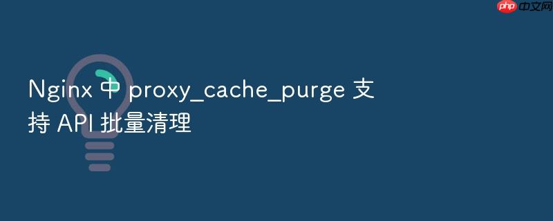 nginx 中 proxy_cache_purge 支持 api 批量清理
